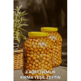 Kırma Gemlik Yeşil Zeytin 5 Kg Bidon 2 Adet
